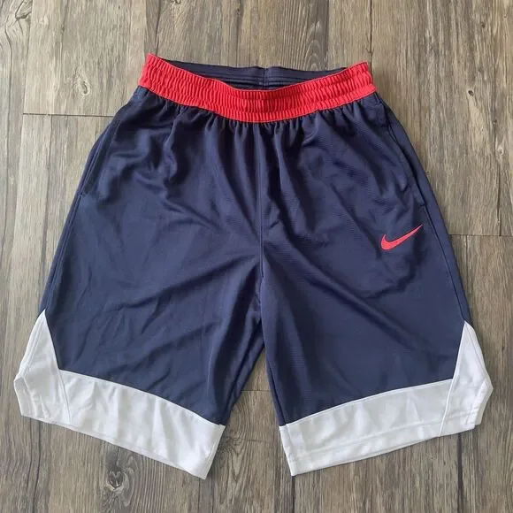 Nike Shorts Nike Drifit Icon Basketball Shorts Navy White Red